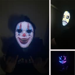 image-New Arrival LED Mask Face-changing Glowing Mask APP Control DIY Shining Mask for Holiday DJ Party Carnival