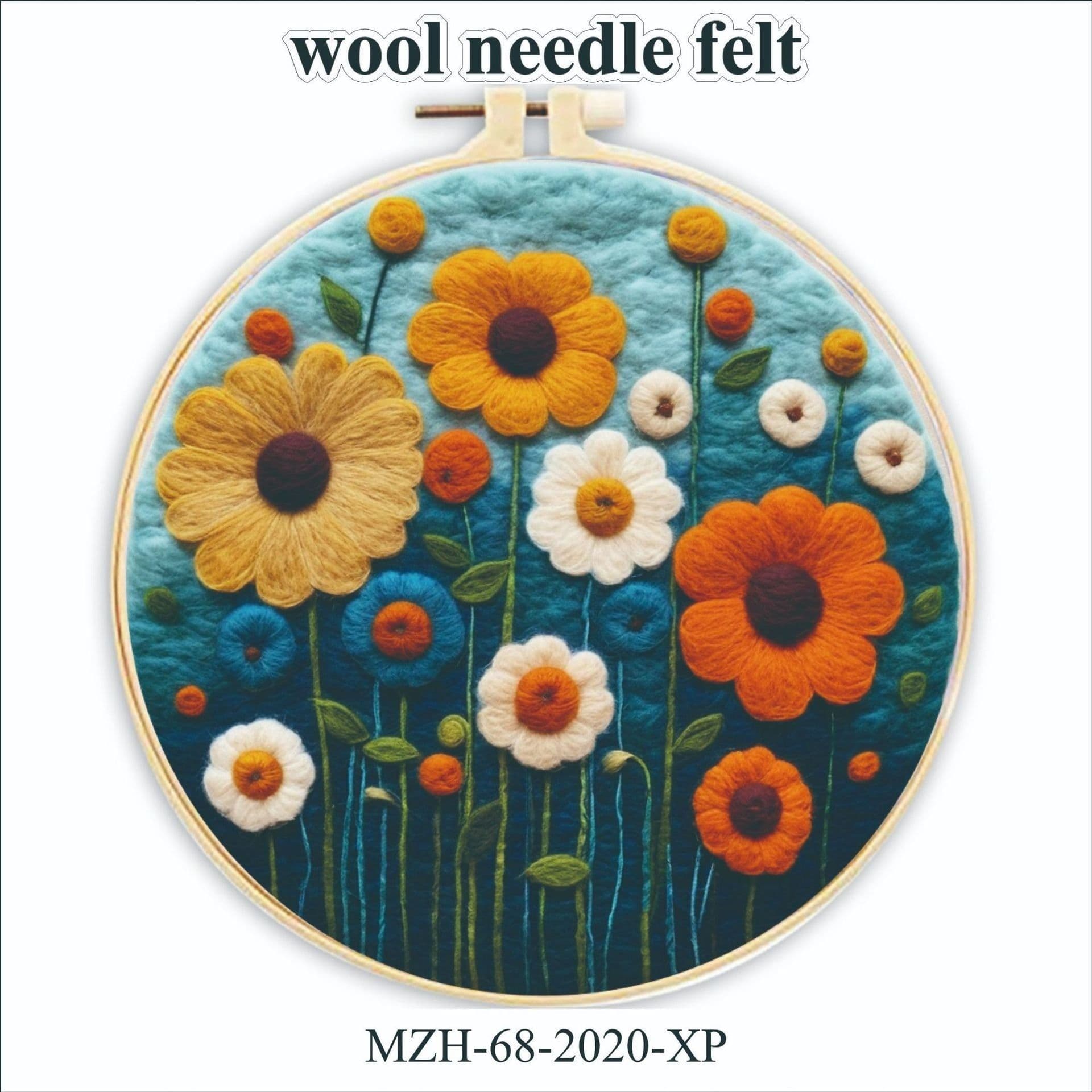 image-Wool Felt Painting With Embroidery Frame Needle Felt Supplies Suitable For Beginners