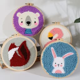 image-Handmade Embroidery Material Package Needle Children Beginners Stamp String Art Decoration
