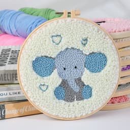 image-Handmade Embroidery Material Package Needle Children Beginners Stamp String Art Decoration