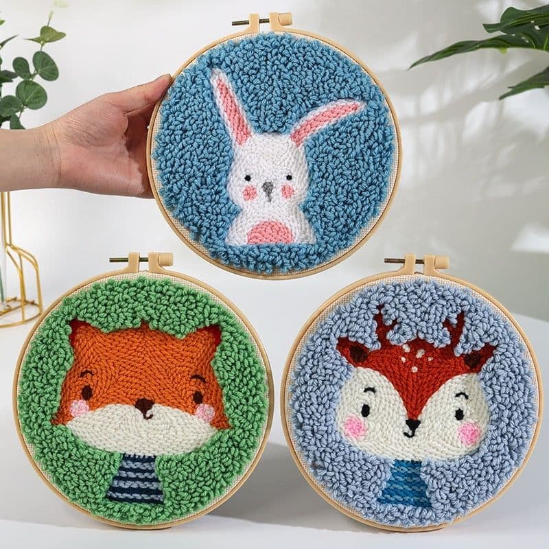 image-Handmade Embroidery Material Package Needle Children Beginners Stamp String Art Decoration