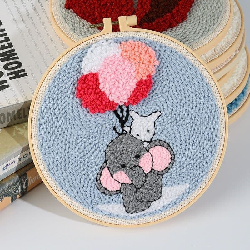 image-Handmade Embroidery Material Package Needle Children Beginners Stamp String Art Decoration