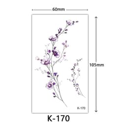 image-Tattoo Stickers English Letters Flowers Butterfly Sketch Lines Waterproof Tattoo