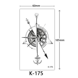 image-Tattoo Stickers English Letters Flowers Butterfly Sketch Lines Waterproof Tattoo