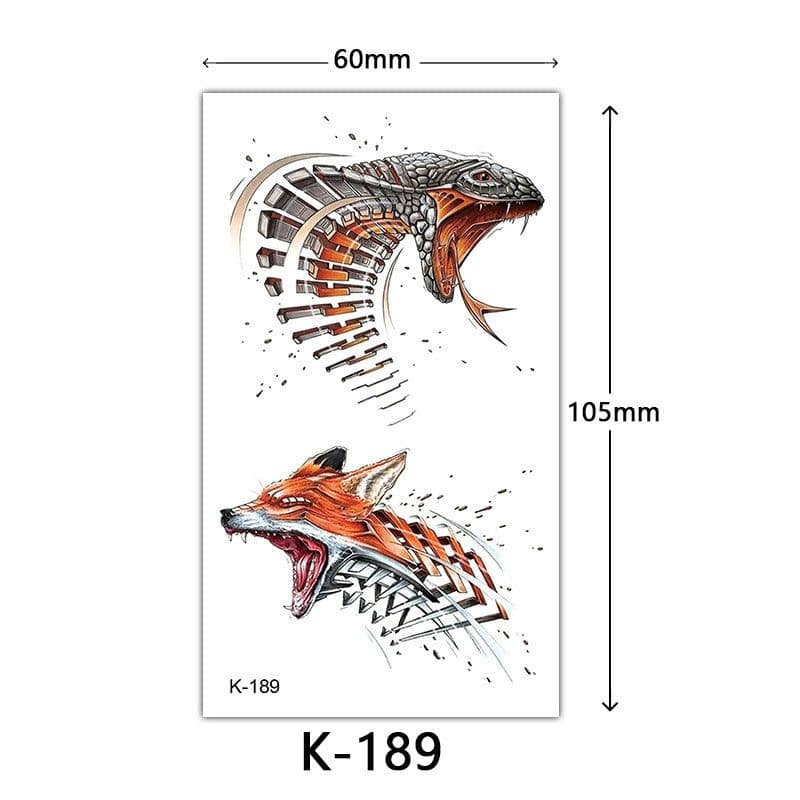 image-Tattoo Stickers English Letters Flowers Butterfly Sketch Lines Waterproof Tattoo