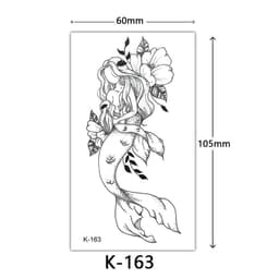 image-Tattoo Stickers English Letters Flowers Butterfly Sketch Lines Waterproof Tattoo