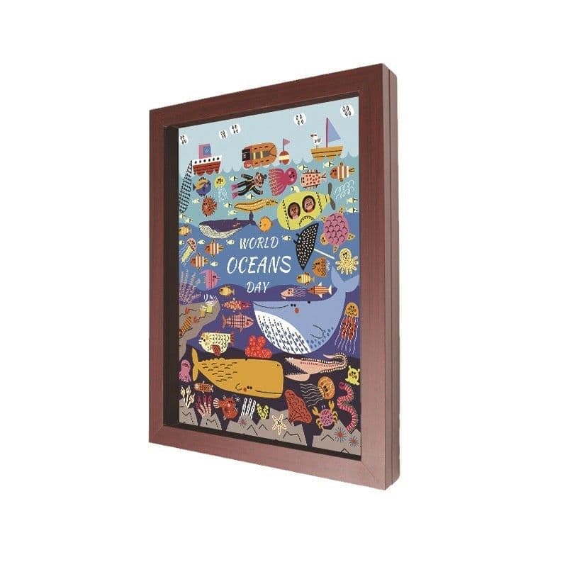 image-A4 Children's Painting Storage Frame DiyKidsArt Magnetic Picture Frame