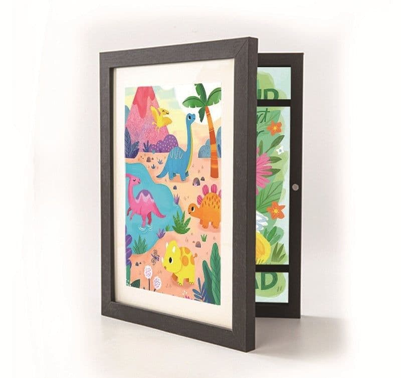 image-A4 Children's Painting Storage Frame DiyKidsArt Magnetic Picture Frame