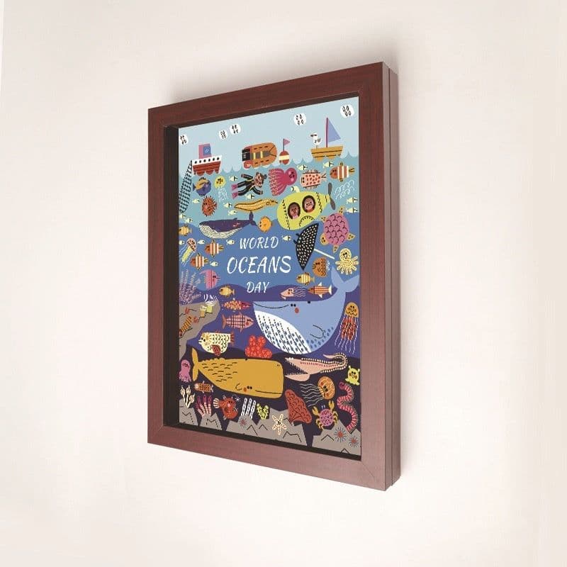 image-A4 Children's Painting Storage Frame DiyKidsArt Magnetic Picture Frame