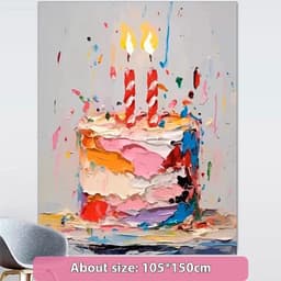 image-Birthday Scene Setting Supplies Birthday Arrangement Decoration Cake Hanging Cloth Banner Photo Props Background Wall