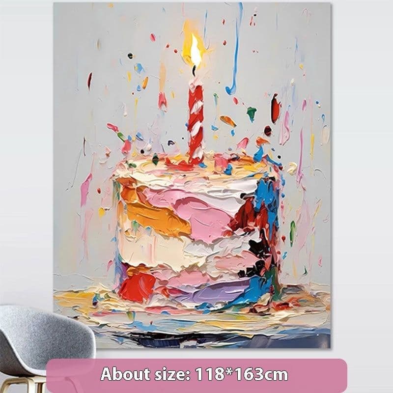 image-Birthday Scene Setting Supplies Birthday Arrangement Decoration Cake Hanging Cloth Banner Photo Props Background Wall