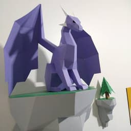 image-Dragon Paper Model Sitting On The Island Home Wall Hanging Wall Decorations