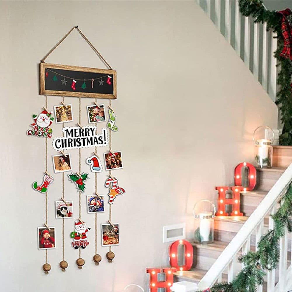 image-Wooden Wall Clip Photo Decorations Hanging Crafts Ornaments