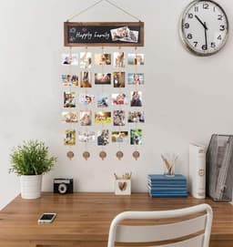 image-Wooden Wall Clip Photo Decorations Hanging Crafts Ornaments