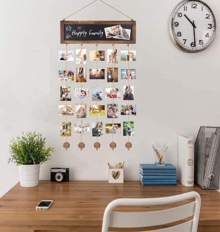 image-Wooden Wall Clip Photo Decorations Hanging Crafts Ornaments