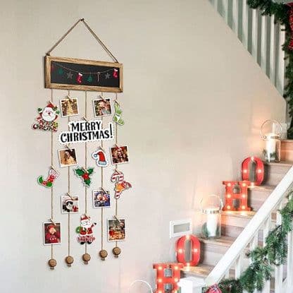 image-Wooden Wall Clip Photo Decorations Hanging Crafts Ornaments