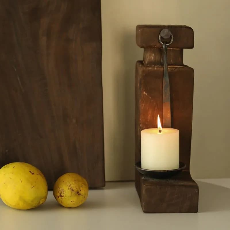 image-Handmade Candlestick Vintage Furnishings Ornaments