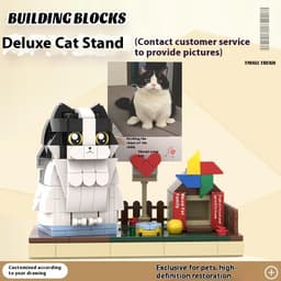 image-Photo Pet Building Puppy Kitten Souvenir Doll Model Gift Dog Cat Gift Building Blocks