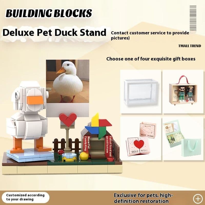 image-Photo Pet Building Puppy Kitten Souvenir Doll Model Gift Dog Cat Gift Building Blocks