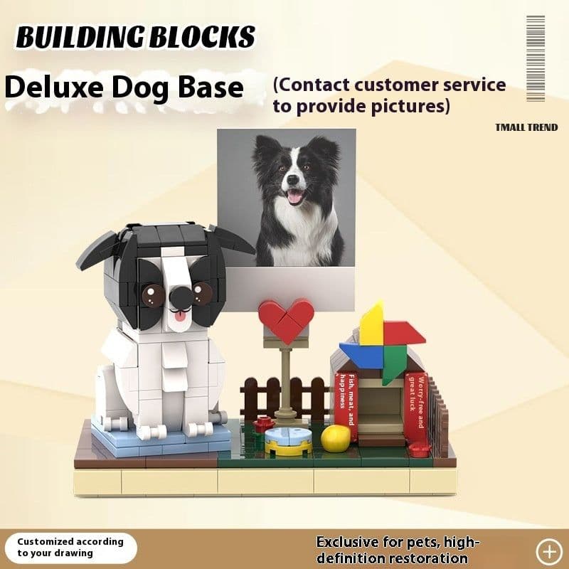 image-Photo Pet Building Puppy Kitten Souvenir Doll Model Gift Dog Cat Gift Building Blocks