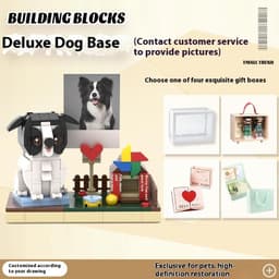 image-Photo Pet Building Puppy Kitten Souvenir Doll Model Gift Dog Cat Gift Building Blocks