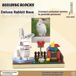 image-Photo Pet Building Puppy Kitten Souvenir Doll Model Gift Dog Cat Gift Building Blocks