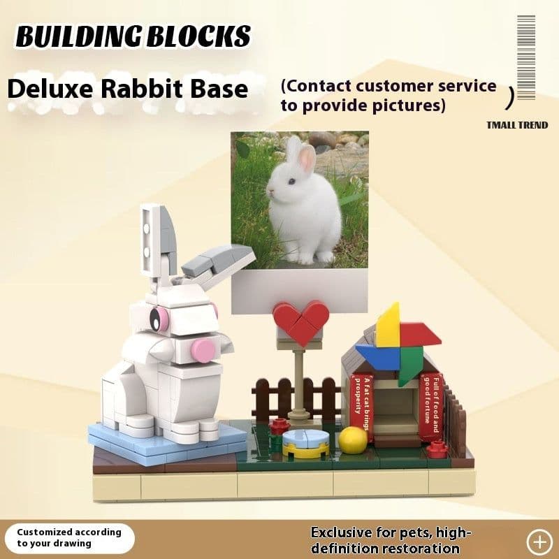 image-Photo Pet Building Puppy Kitten Souvenir Doll Model Gift Dog Cat Gift Building Blocks