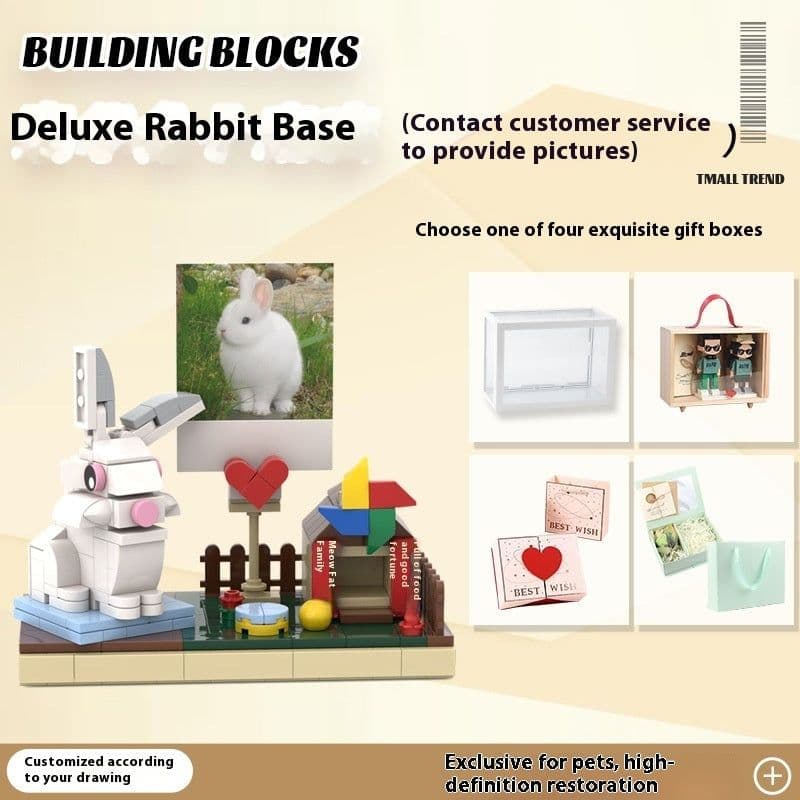 image-Photo Pet Building Puppy Kitten Souvenir Doll Model Gift Dog Cat Gift Building Blocks