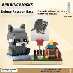 image-Photo Pet Building Puppy Kitten Souvenir Doll Model Gift Dog Cat Gift Building Blocks
