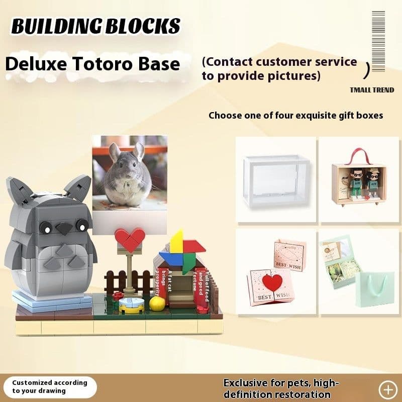 image-Photo Pet Building Puppy Kitten Souvenir Doll Model Gift Dog Cat Gift Building Blocks