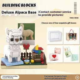 image-Photo Pet Building Puppy Kitten Souvenir Doll Model Gift Dog Cat Gift Building Blocks