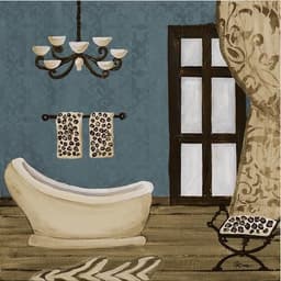 image-Modern Retro Bathroom Canvas Painting Mural Poster Wall