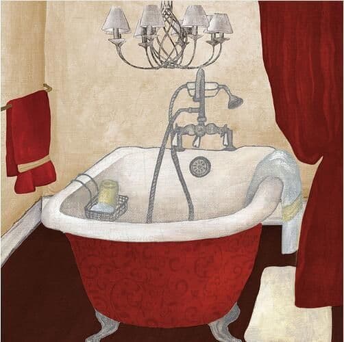 image-Modern Retro Bathroom Canvas Painting Mural Poster Wall