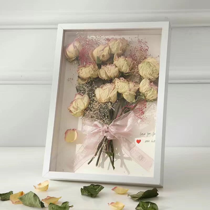 image-Hollow Dried Flower Photo Frame Diy Table Decoration Preserved Fresh Flower Storage Three-dimensional Handmade