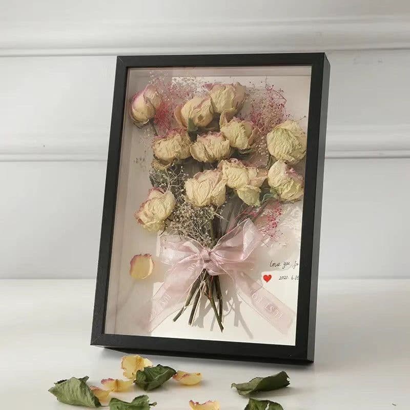 image-Hollow Dried Flower Photo Frame Diy Table Decoration Preserved Fresh Flower Storage Three-dimensional Handmade