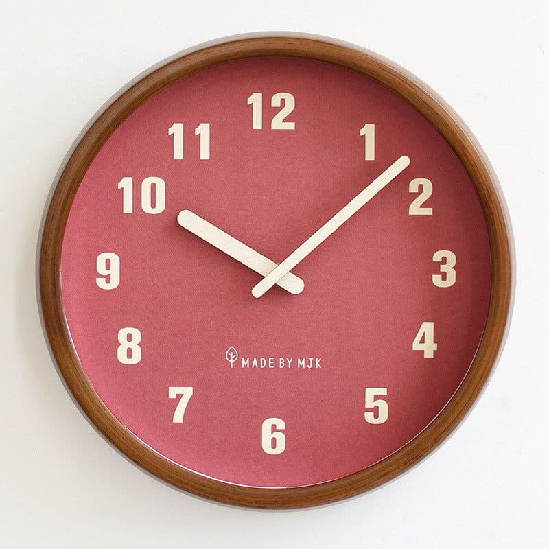 image-Home Living Room Retro Solid Wood Modern Minimalism Wall Clock Creative