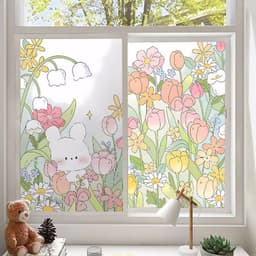 image-Static Bathroom Bathroom Transparent Opaque Privacy Kitchen Window Frosted Glass Sticker
