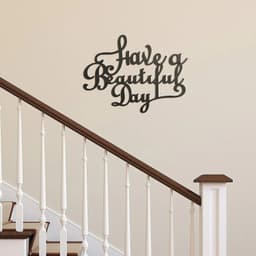 image-Have A Wonderful Day Decoration Wall Word Hanging Iron Art