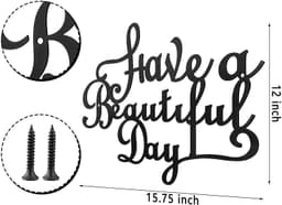 image-Have A Wonderful Day Decoration Wall Word Hanging Iron Art