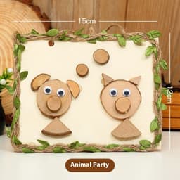 image-Arbor Day DIY Natural Branches Handmade Wooden Art Wood Painting
