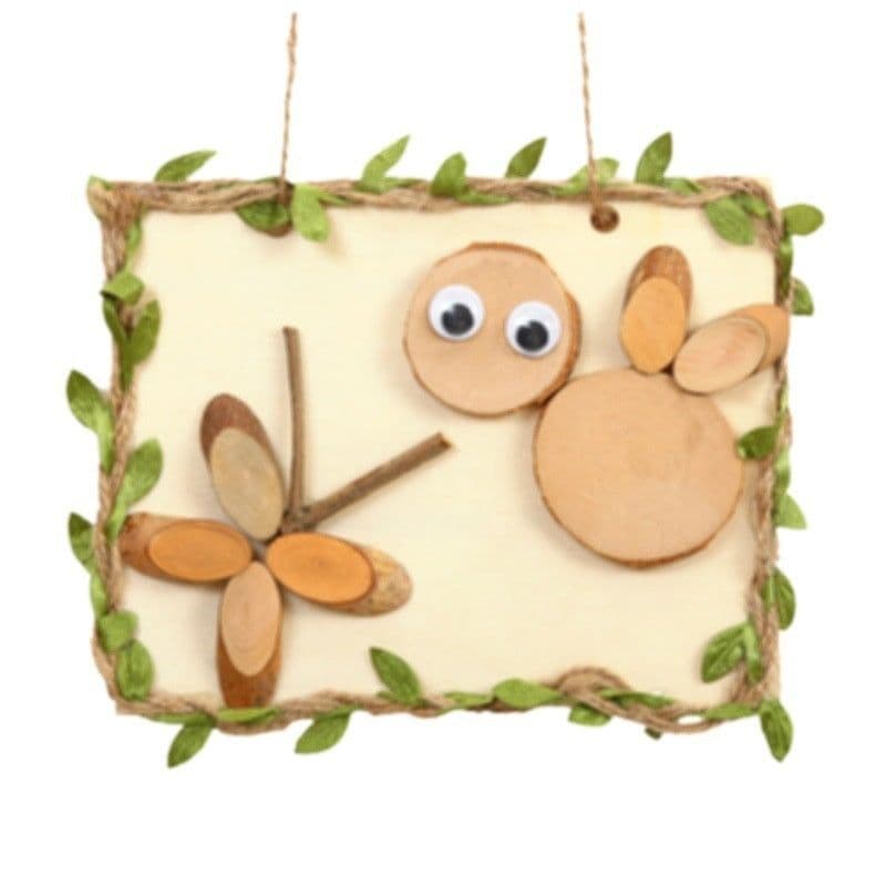 image-Arbor Day DIY Natural Branches Handmade Wooden Art Wood Painting