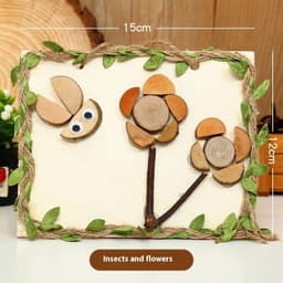 image-Arbor Day DIY Natural Branches Handmade Wooden Art Wood Painting