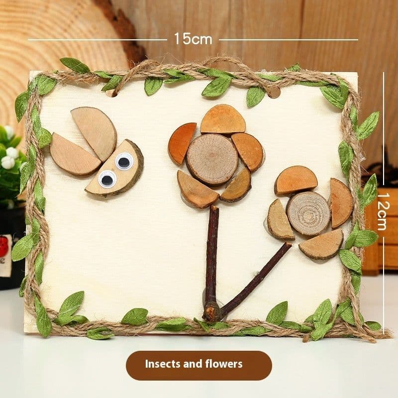image-Arbor Day DIY Natural Branches Handmade Wooden Art Wood Painting