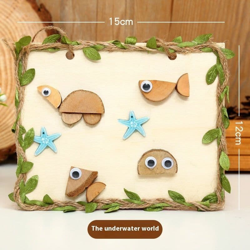 image-Arbor Day DIY Natural Branches Handmade Wooden Art Wood Painting