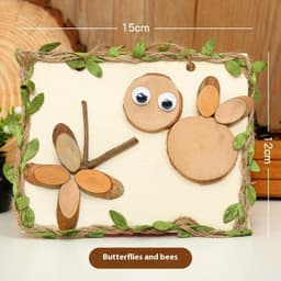 image-Arbor Day DIY Natural Branches Handmade Wooden Art Wood Painting