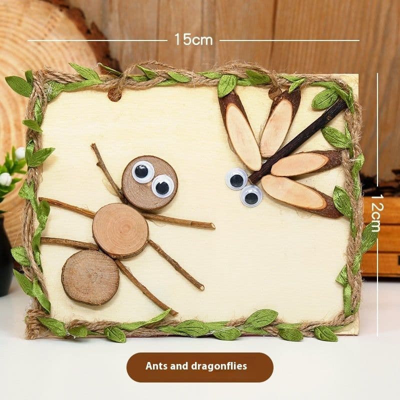 image-Arbor Day DIY Natural Branches Handmade Wooden Art Wood Painting