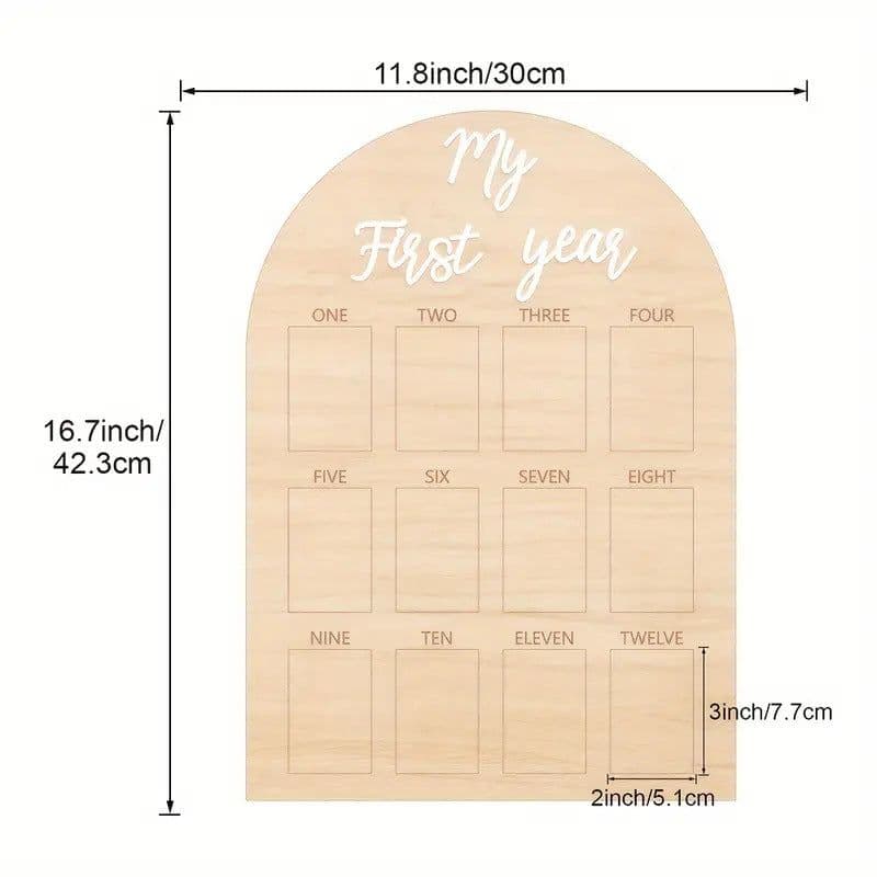 image-Wooden Baby Memorial Photo Frame Newborn