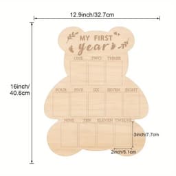 image-Wooden Baby Memorial Photo Frame Newborn