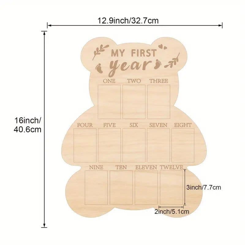 image-Wooden Baby Memorial Photo Frame Newborn