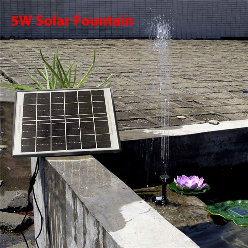 image-Solar Fountain Oxygen Rockery Water Garden Bird Bathtub Floating Fountain